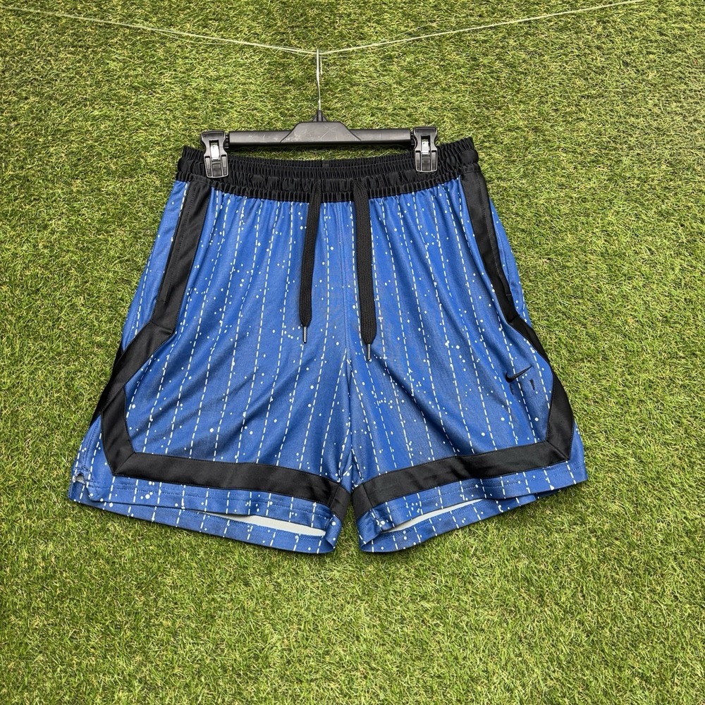 Nike Shorts Mens Medium Fly Dri Fit Blue Performance Stretch Basketball Diamond